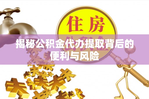 宁都揭秘公积金代办提取背后的便利与风险