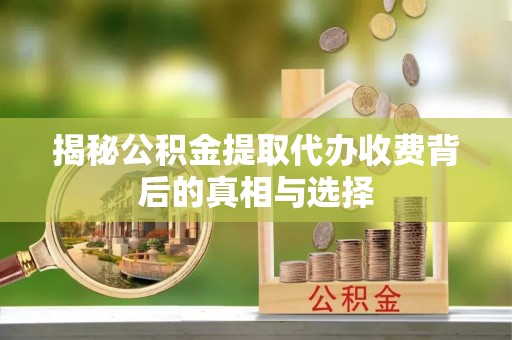宁都揭秘公积金提取代办收费背后的真相与选择