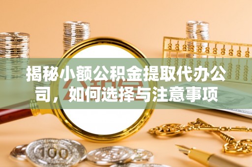 宁都揭秘小额公积金提取代办公司，如何选择与注意事项