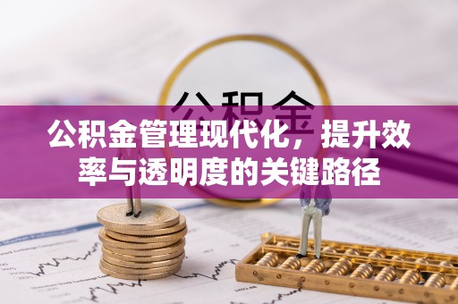 宁都公积金管理现代化，提升效率与透明度的关键路径