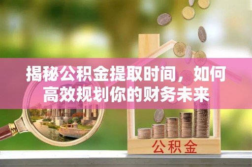 宁都揭秘公积金提取时间，如何高效规划你的财务未来
